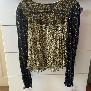 Zara colorful flower blouse